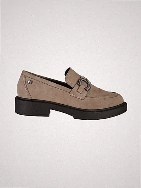 Inblu Damen Halbschuh mit Absatz und Accessoire - 011 (Natural)