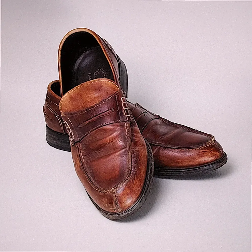 Italienische Leder Halbschuhe G. BARBA Piano Di Sorrento Handarbeit Luxus Gr. 42 43