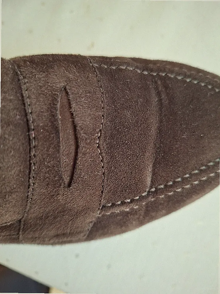 italienische Loafers dunkelbraun aus Wildleder Größe 39