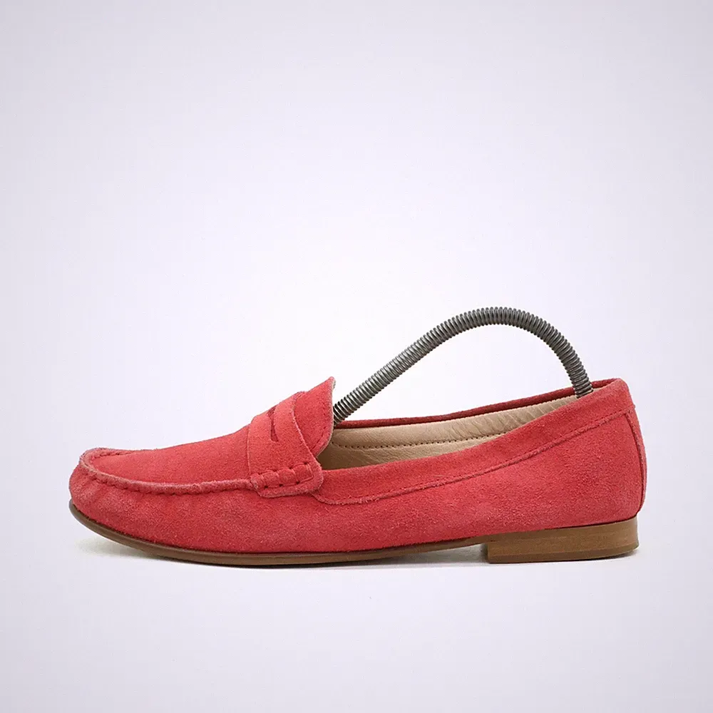 J.Crew Damen Loafer EU 39 Penny Rot Handgefertigt, Made in Italy Schuhe