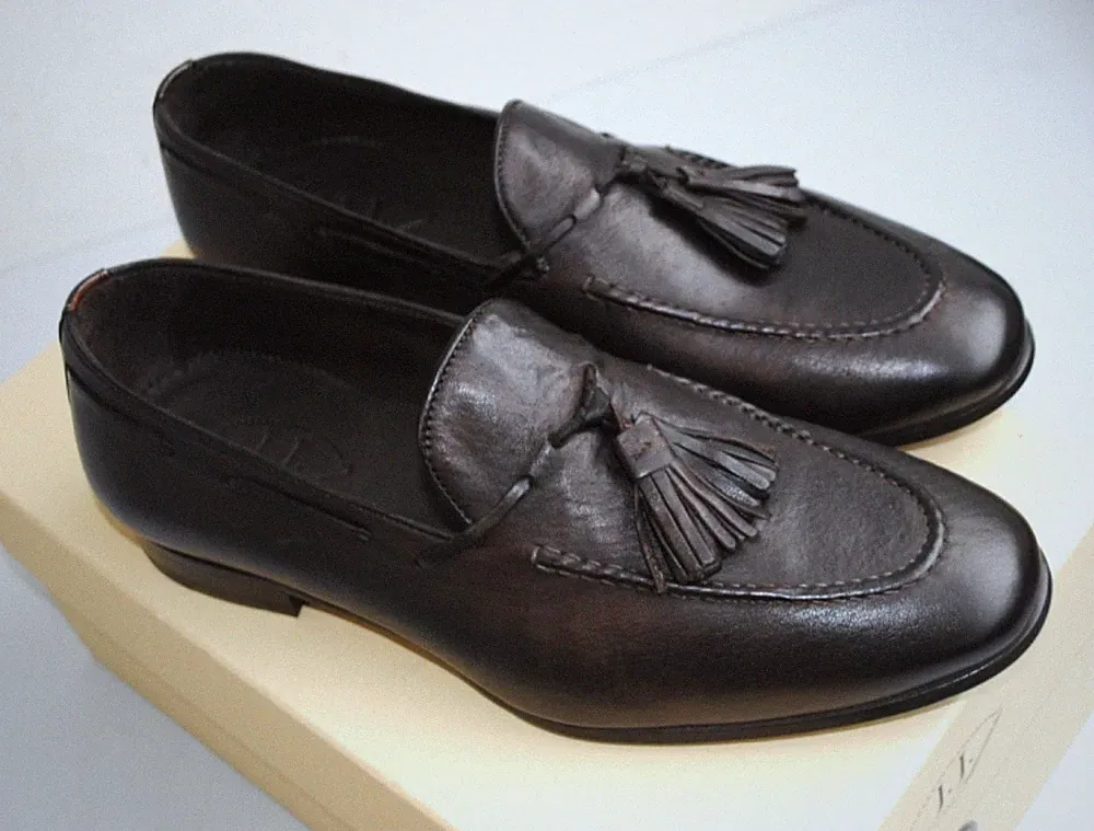 J.J. ECHT LEDER HALBSCHUHE NEU KOLL. GR 41,5 320,00 ETIKETT