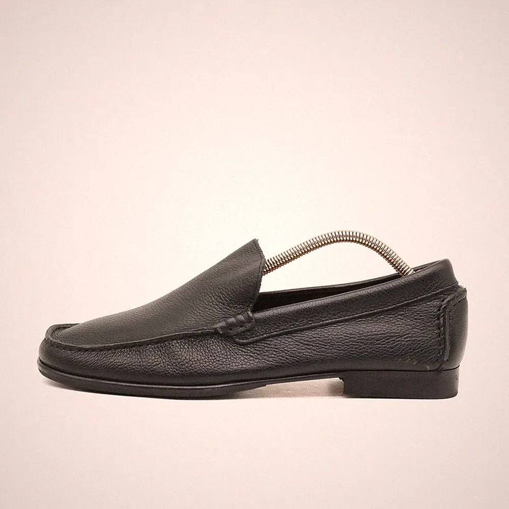 J.J.Lester Herren Halbschuhe EU 42 1974 Schwarz Echtleder Loafer