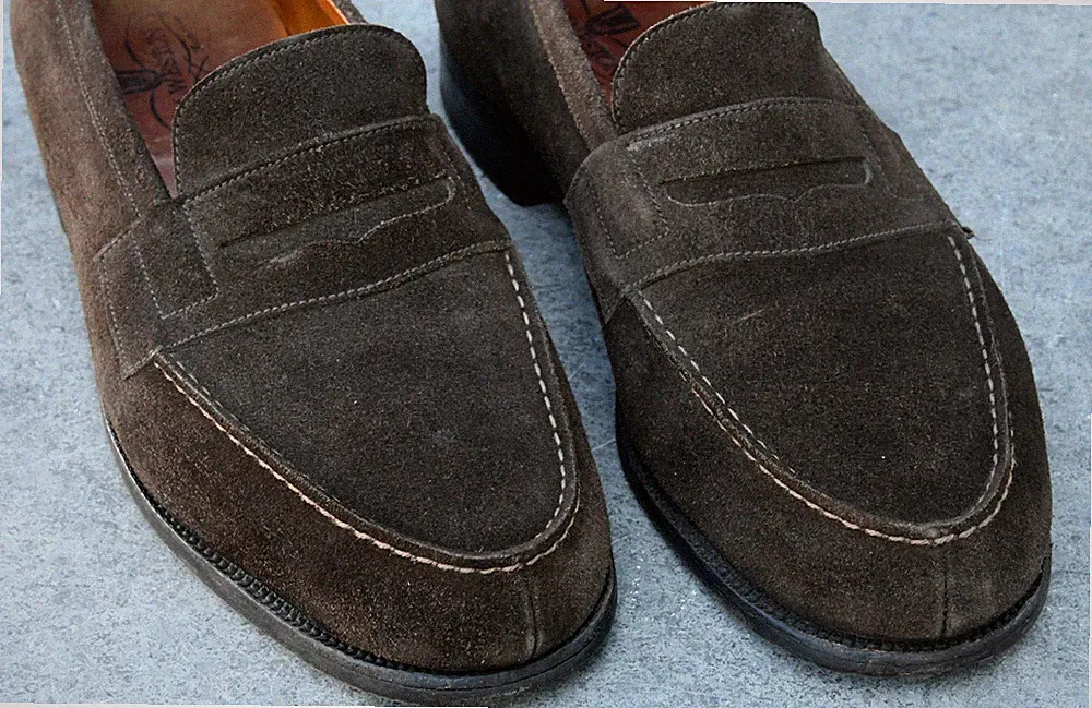 J.M. Weston Business Schuh Braun Gr. 8 EUR 41,5 Leder Loafer Herrenschuh COLLEGE