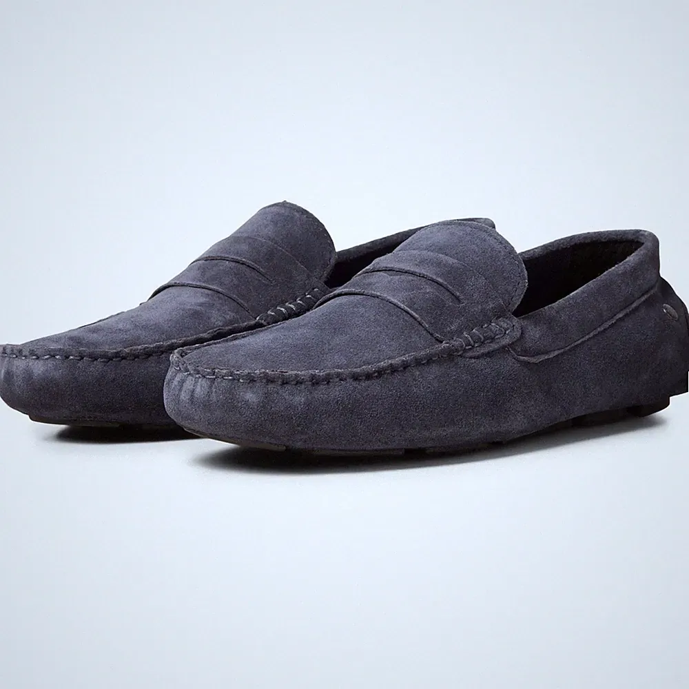 Jack & Jones Jensen Herren Wildleder Blazer Slipper In Marineblau