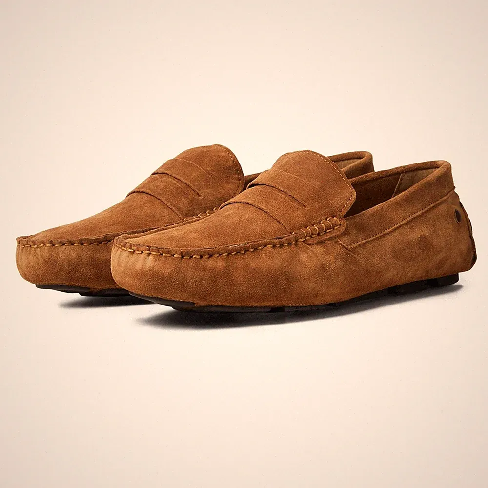 Jack & Jones Jensen Herrenslipper Aus Wildleder In Cognac