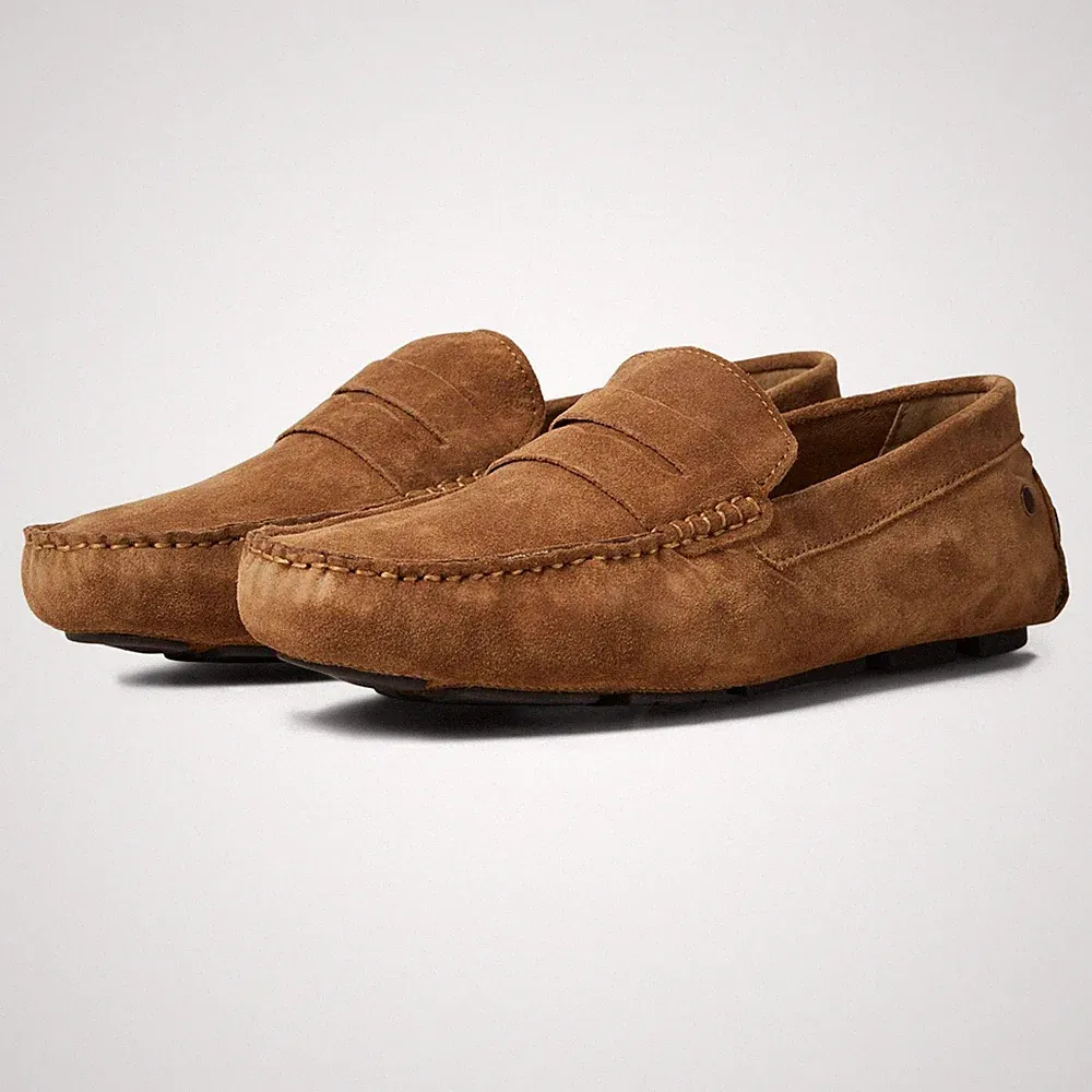Jack & Jones Jensen Wildleder Herren Cognac Halbschuhe