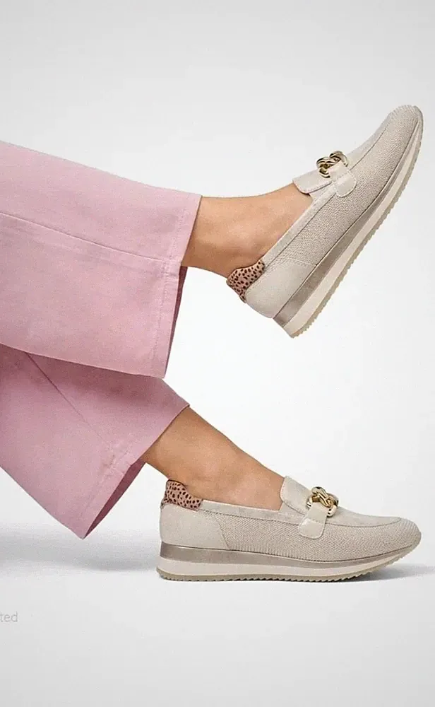 Jana Damen Halbschuhe Slipper Loafer Beige Gr.40 Weite H Vegan Neu!