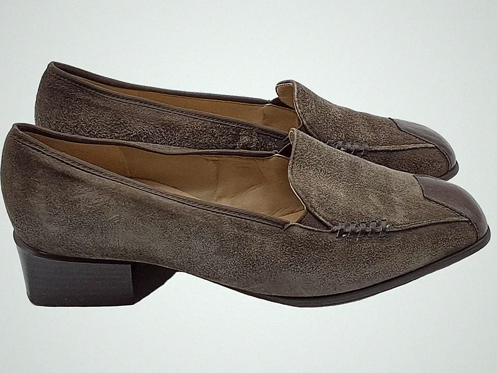 Jenny by ara Damen Slipper Leder Braun UK 5.5 Wildleder Loafer