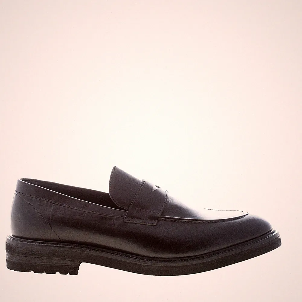 Jerold Wilton herren schuhe Penny Loafer Made in Italy Leder Schwarz Weich