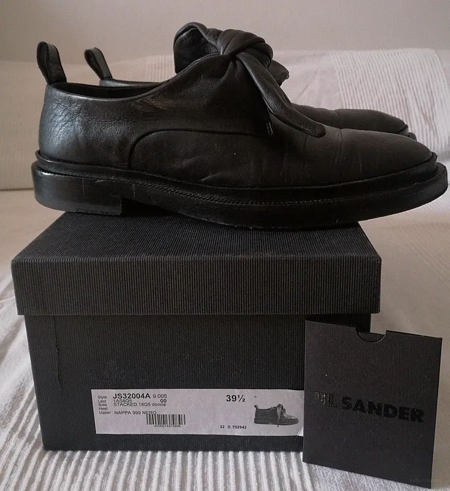 JIL SANDER Leder Loafer schwarz Gr.39,5 (fällt groß aus)
