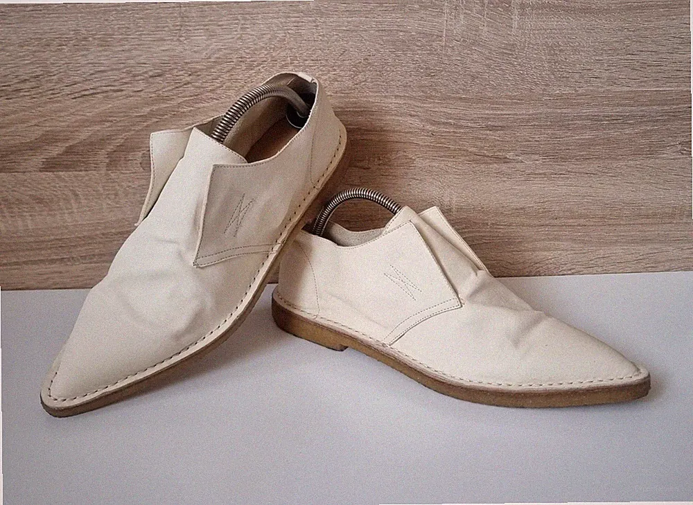 Jil Sander Leder Slipper Shoes Schuhe Loafer Mokassin Kreppsohle Gr. 7,5 = 41,5