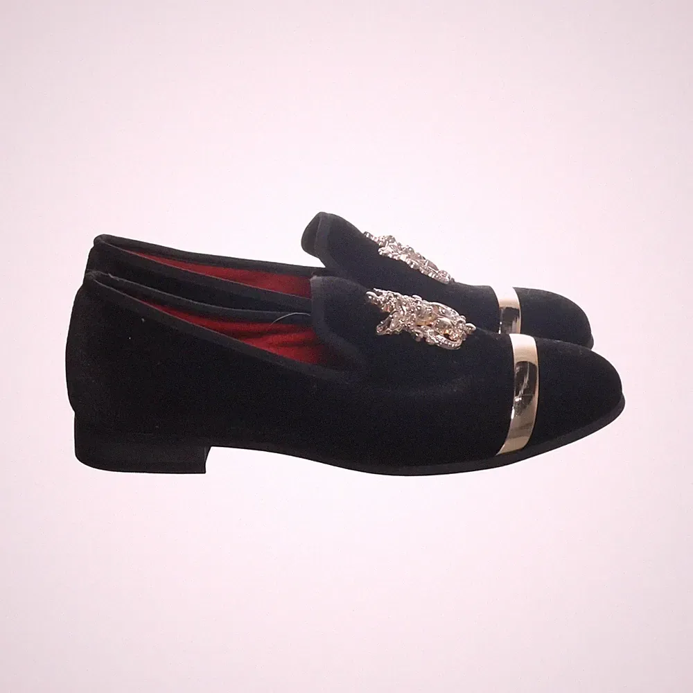 Jitai, Loafers, Größe: 41, Schwarz/Gold, Herren #Pi8