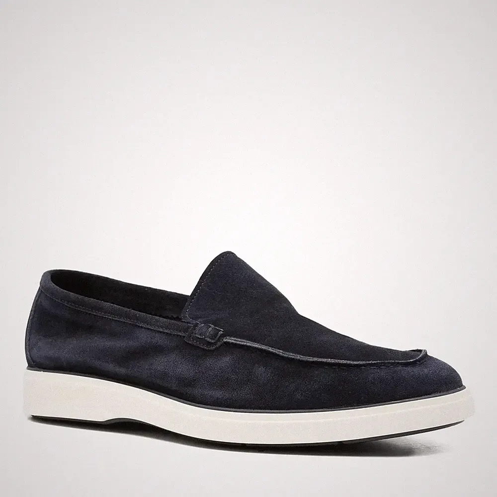 John Harrison Herren Blaue Wildleder Loafer Freizeit JH6042-26111BLU