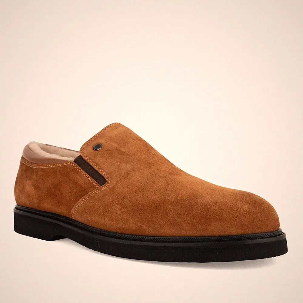 John Harrison Herren Braune Wildleder Loafer Freizeit JH6042-25214