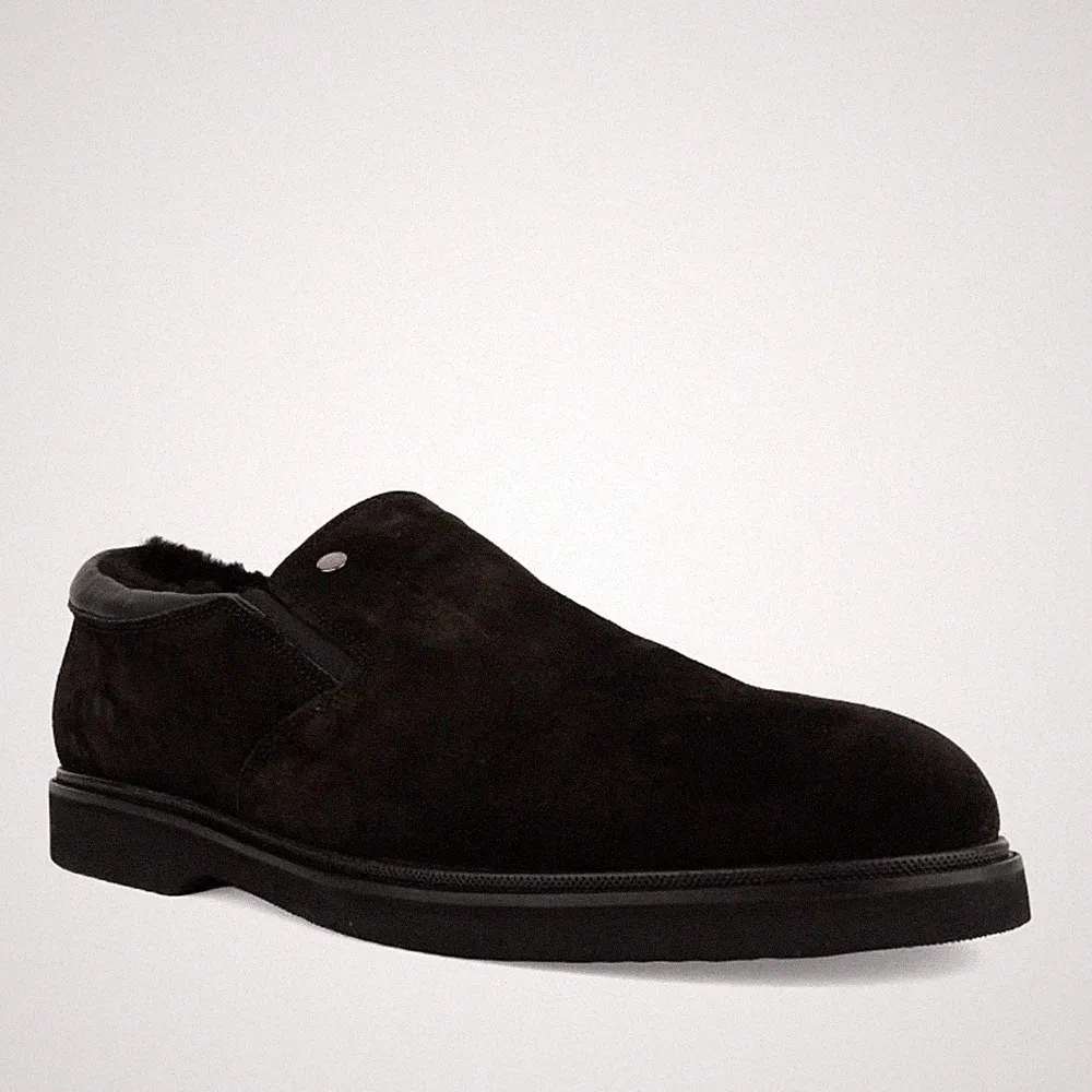 John Harrison Herren Schwarze Wildleder Loafer Freizeit JH6042-25213