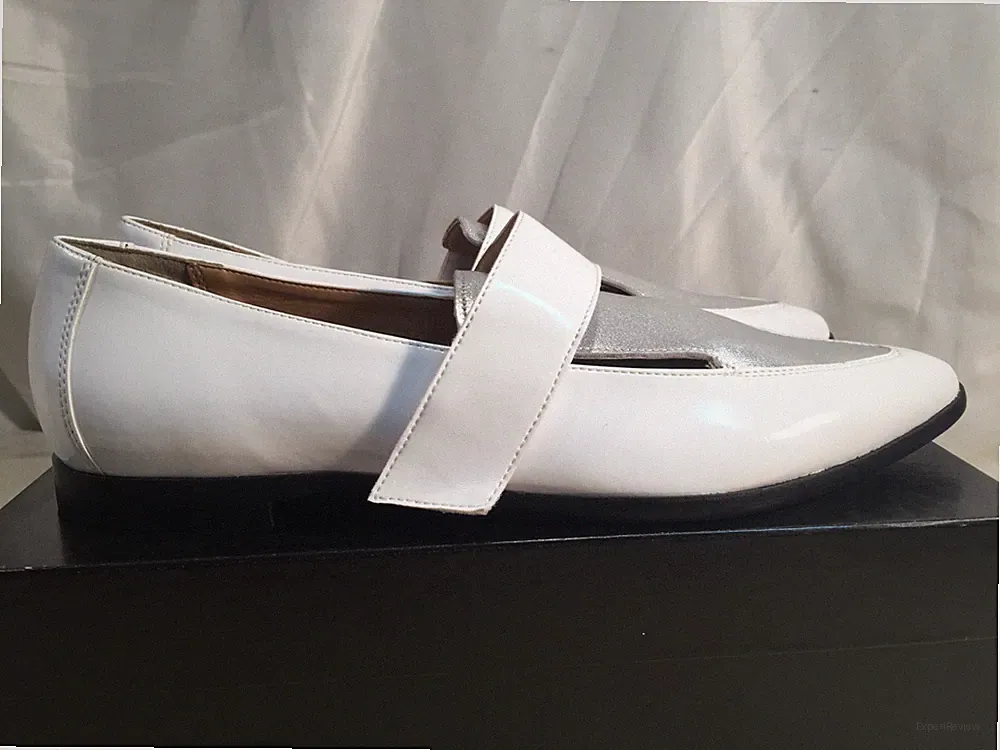 John Lewis Kin Geirid Damen-Halbschuhe cremeweißes Leder/Wildleder UK-Größe 8