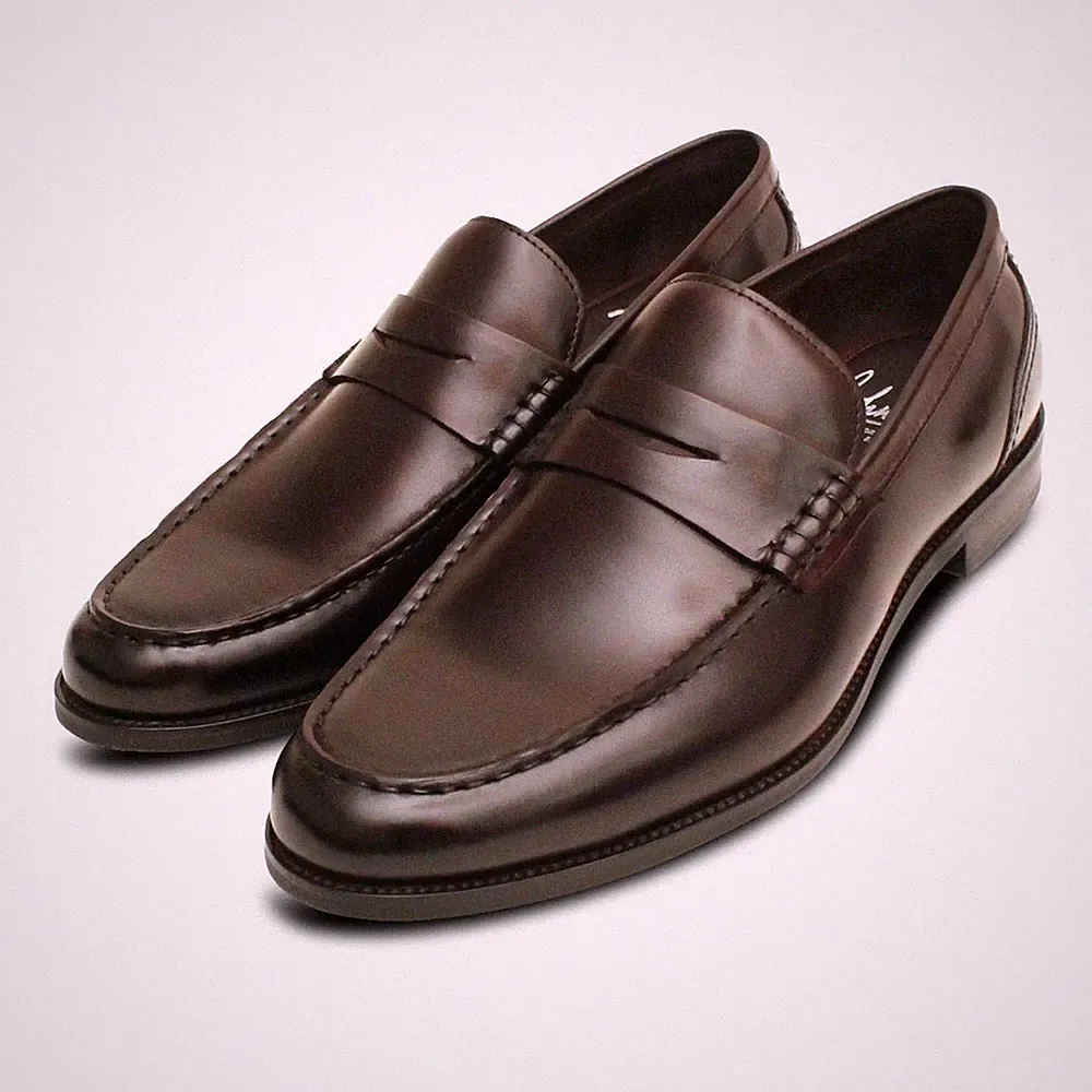 John weiß dunkelbraune formelle Penny Loafer Schuhe