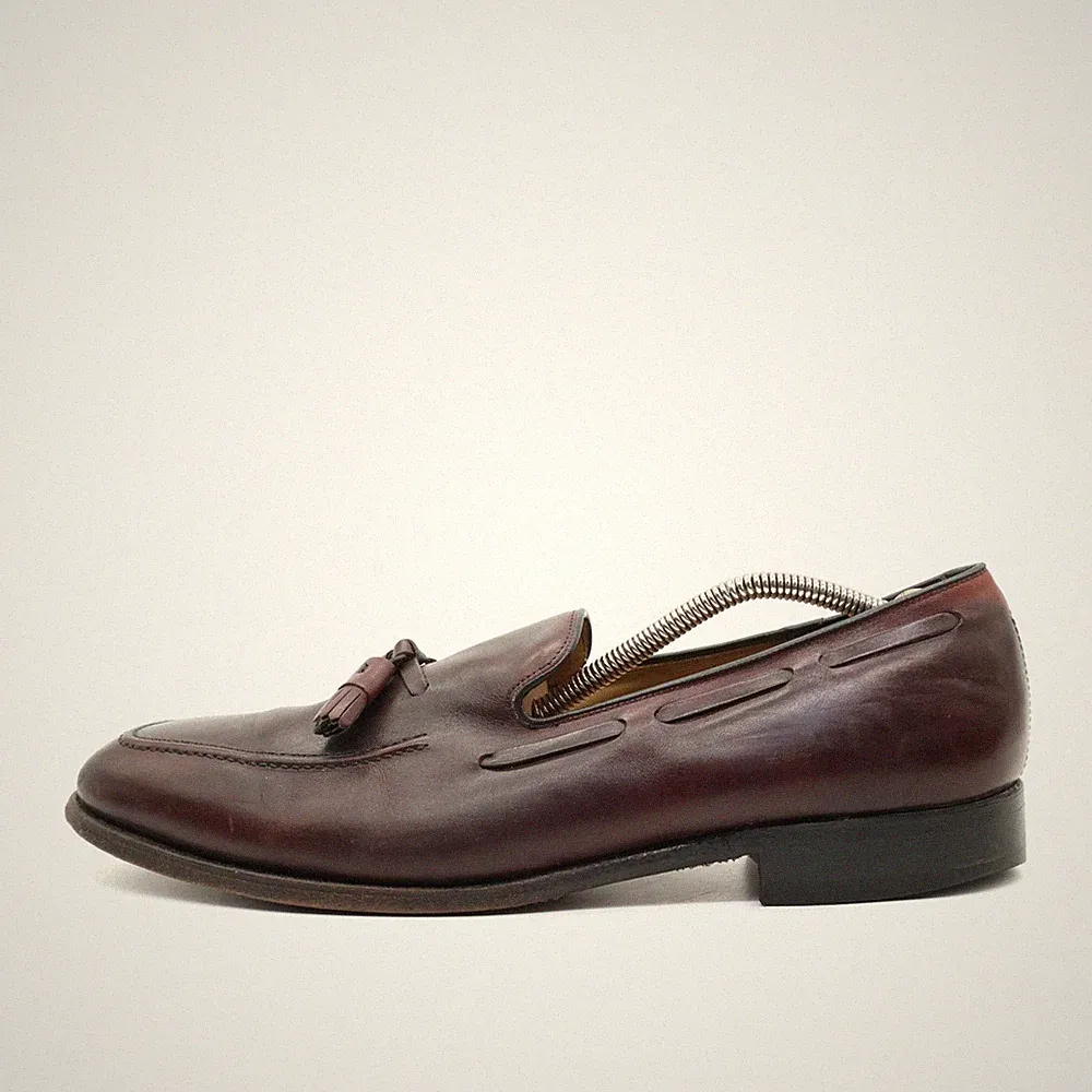 Johnston & Murphy Herren Halbschuh EU 45 Tassel Loafer Bordeaux Klassiker