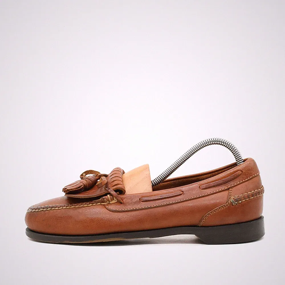 Johnston & Murphy Herren Loafer EU 42 Mokassin Quasten Braun Leder Klassik