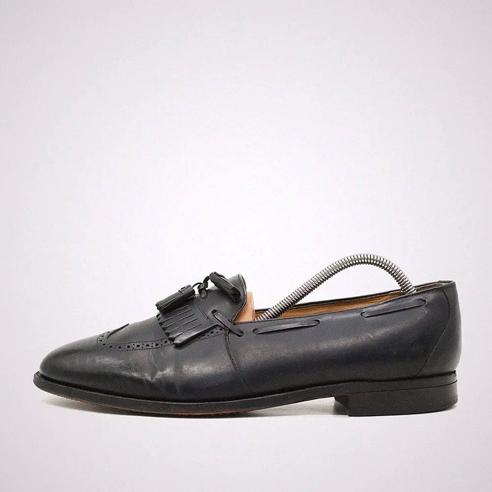 Johnston & Murphy Herren Loafer EU 44 85435 Schwarz Fransen, Quasten Klassisch
