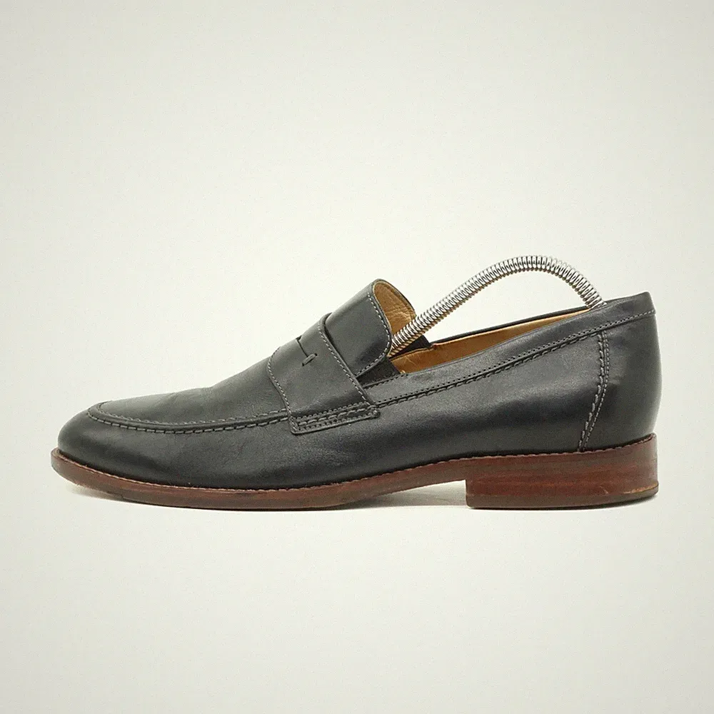 Johnston & Murphy Herren Penny Loafer Slipper Schwarz Leder Klassisch EU 43