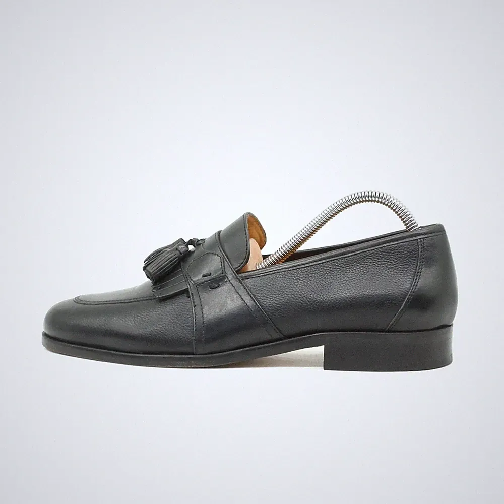 Johnston & Murphy Herren Quasten Slipper Loafer Schwarz Leder Classic EU 41