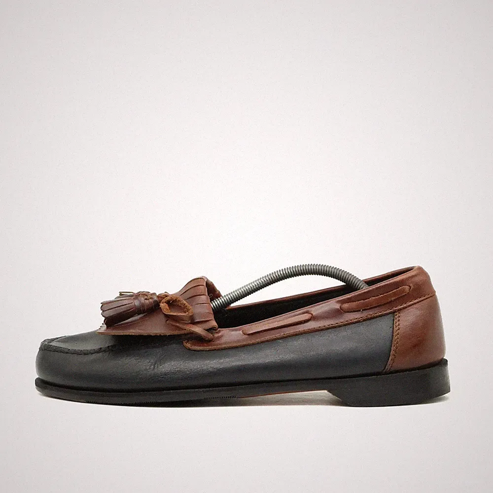 Johnston & Murphy Herren Tassel Loafer Slipper Schwarz Quasten Fransen EU 42,5