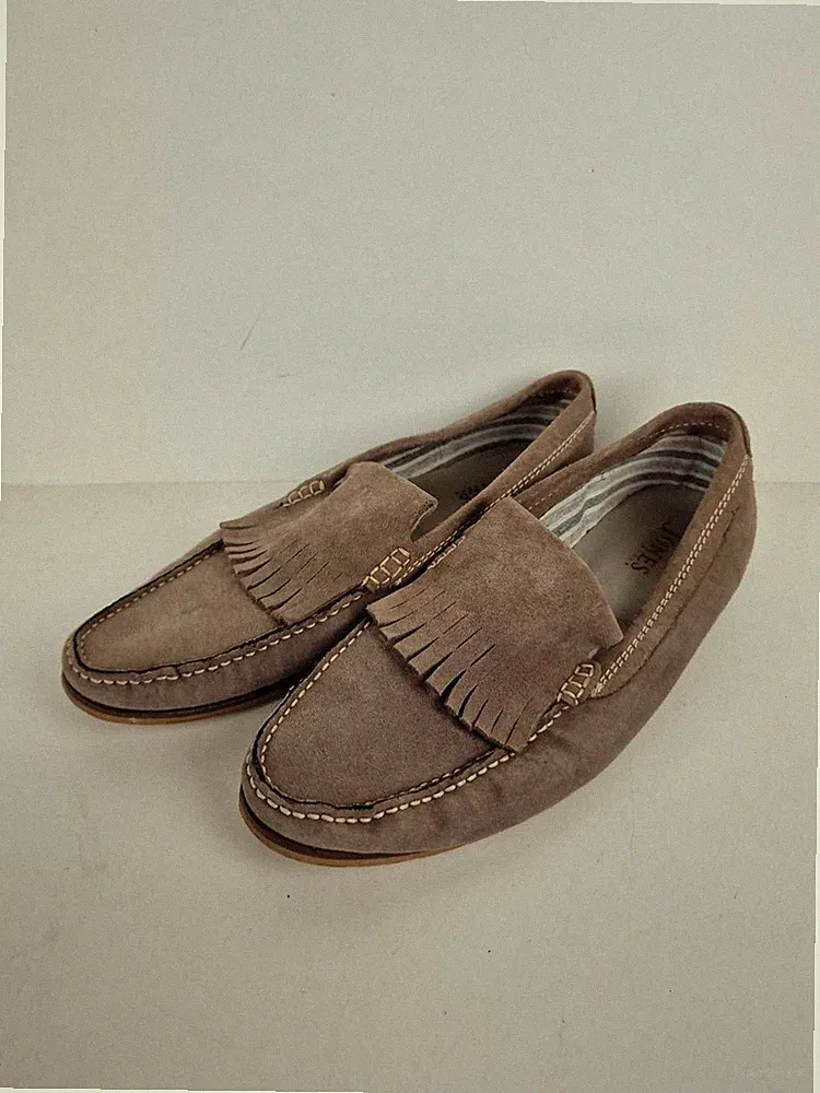 Jones Bookmaker Herren Fransen Halbschuhe UK 7 EU 41 Taupe Wildleder