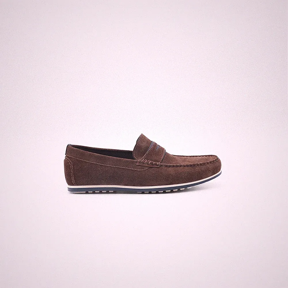 Jones Bootmaker Herren Halbschuhe Dunkelbraun Größe UK 9 Wildleder Freizeitschuhe