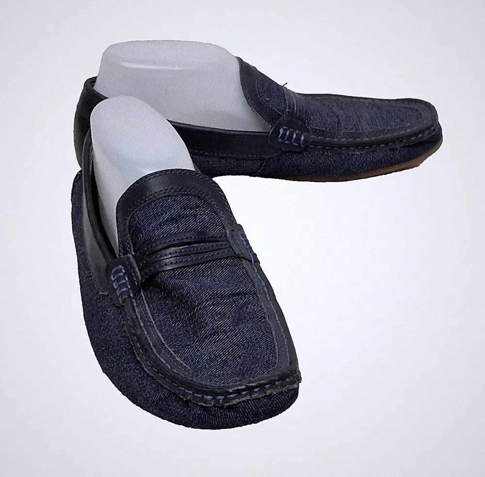 JONES BOOTMAKERS Herren Navy Blaue Slip-On Mocassin Loafer Schuhe EU 41 UK 7