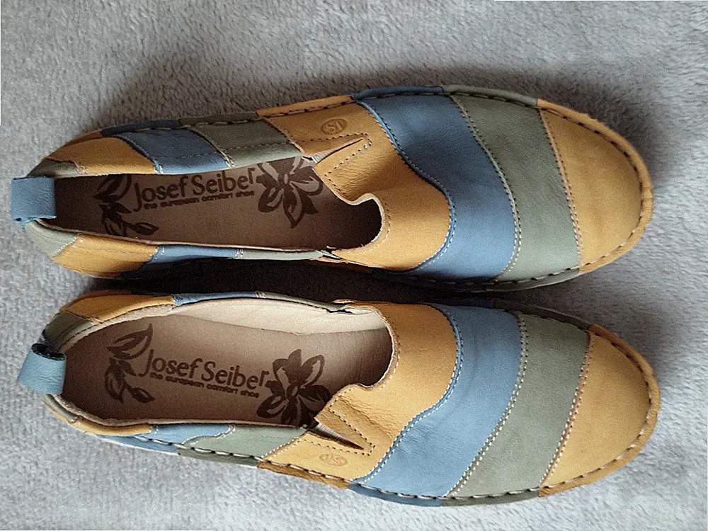 Josef Seibel Damen Halbschuhe Slipper Loafers Comfort Mehrfarbig Gr. 37 NEU
