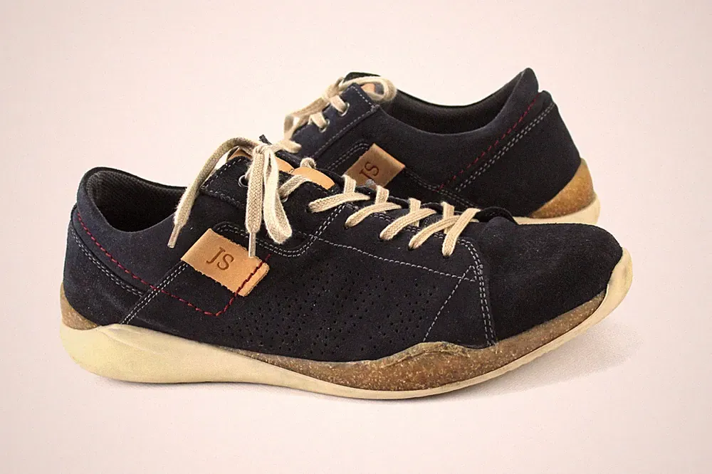 Josef Seibel Gr.44 Herren Komfort Halbschuh Slipper Sneaker Wildleder Blau R 282