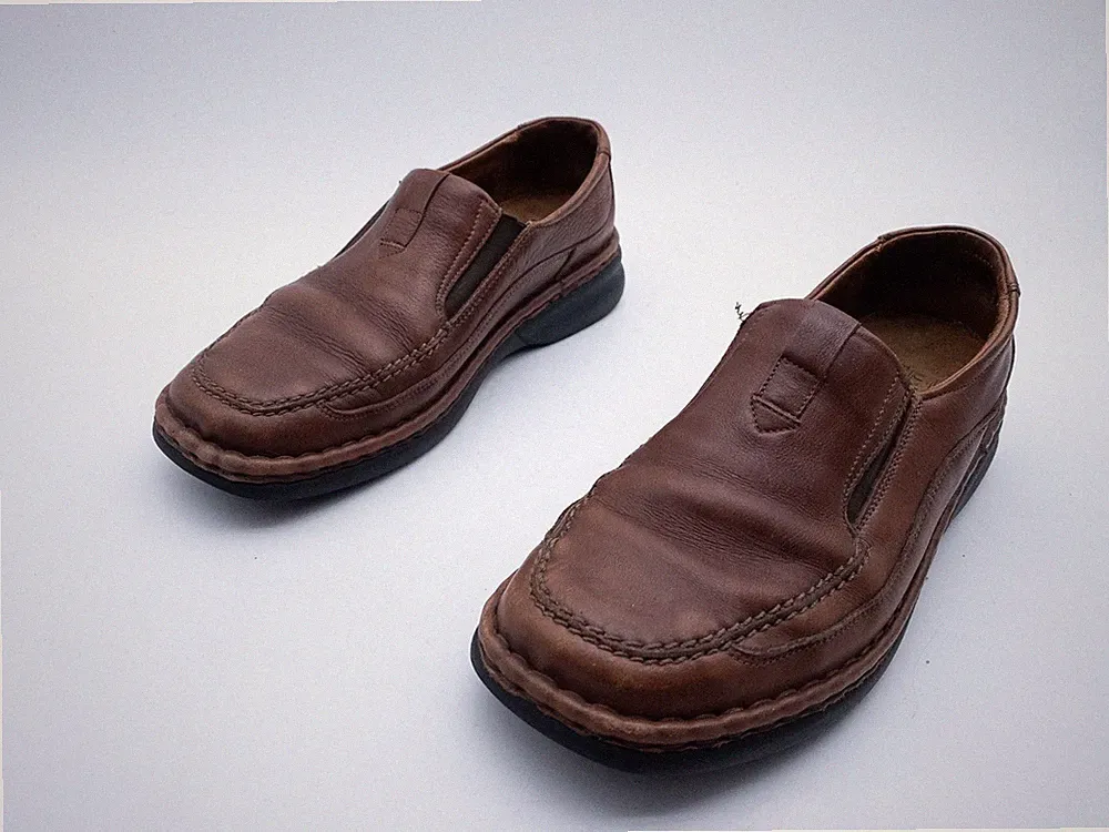 Josef Seibel Herren Slipper Halbschuhe Loafer Leder Braun Gr. 39 EU Art.41324-50