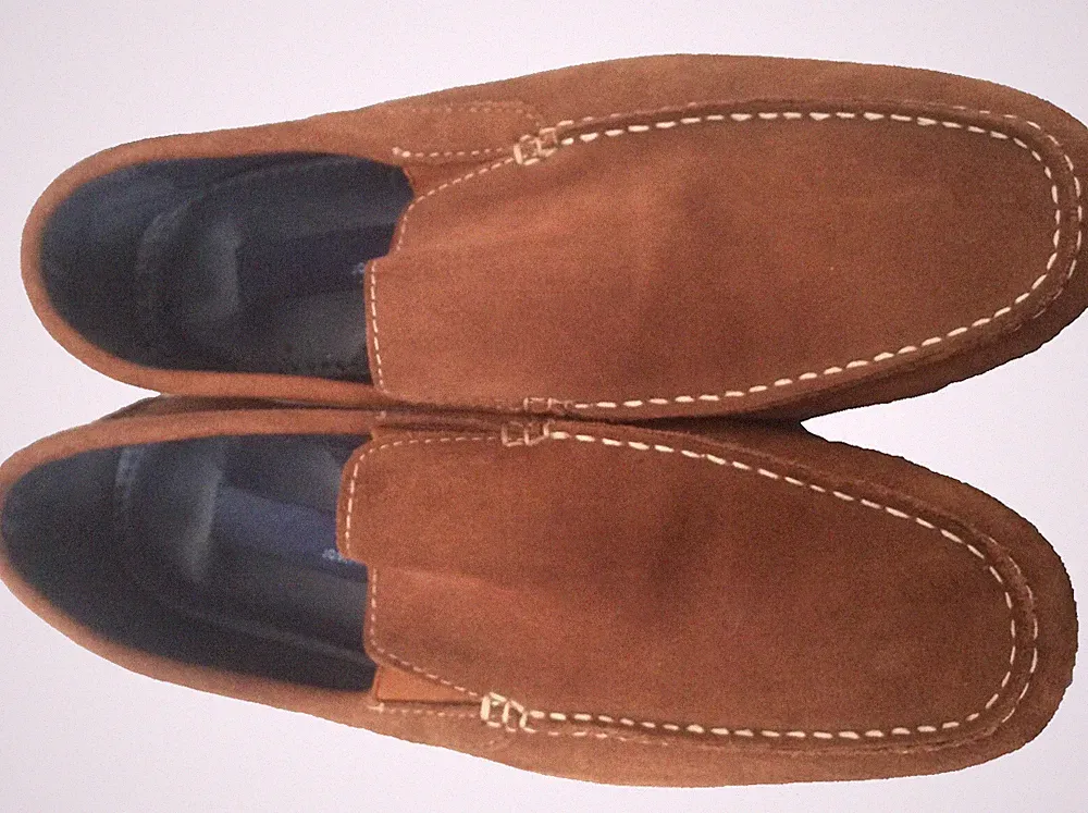 Joseph Abboud Collection Schuhe Herren UK10 EU44 US11 Halbschuhe Leder/Wildleder hellbraun flach