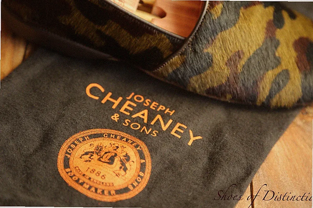 Joseph Cheaney Camouflage Ponyhaar Hausschuhe Halbschuhe Haus Schuhe Herren UK 8 US 9