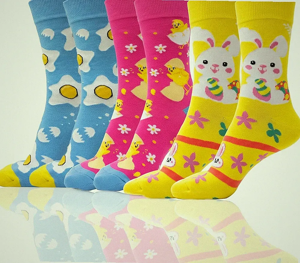 JOYEASE 3 Paar Lustige Ostersocken Damen Herren 36-45, Ostergeschenke