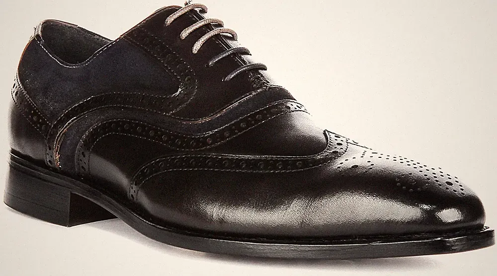 Justinreess England Elias Brogue Brogue formelle Herrenschuhe marineblau UK 6 – 12