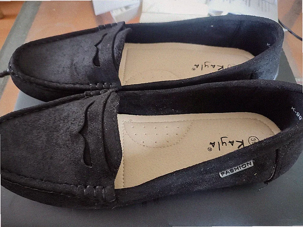 Kayla Damen Slipper Loafer Gr. 39 schwarz