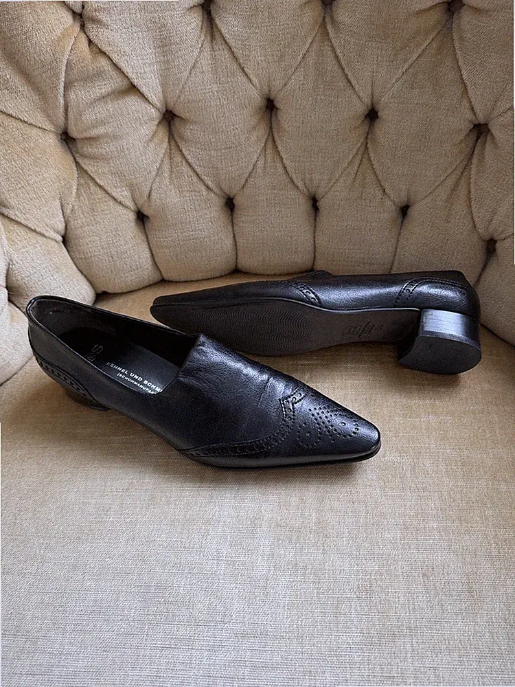 Kennel und Schmenger Damenschuhe Slipper Loafer schwarz Leder Gr. 5 1/2