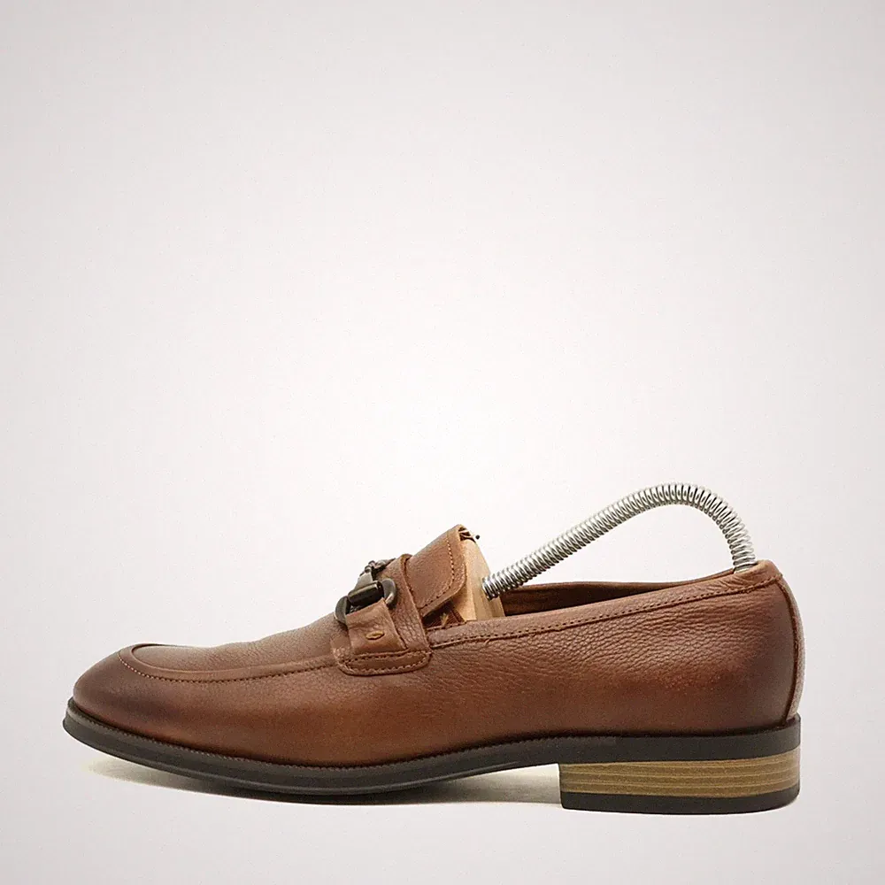 Kenneth Cole Damen Loafer Schnalle Slipper Braun Leder Mokassins EU 40.5