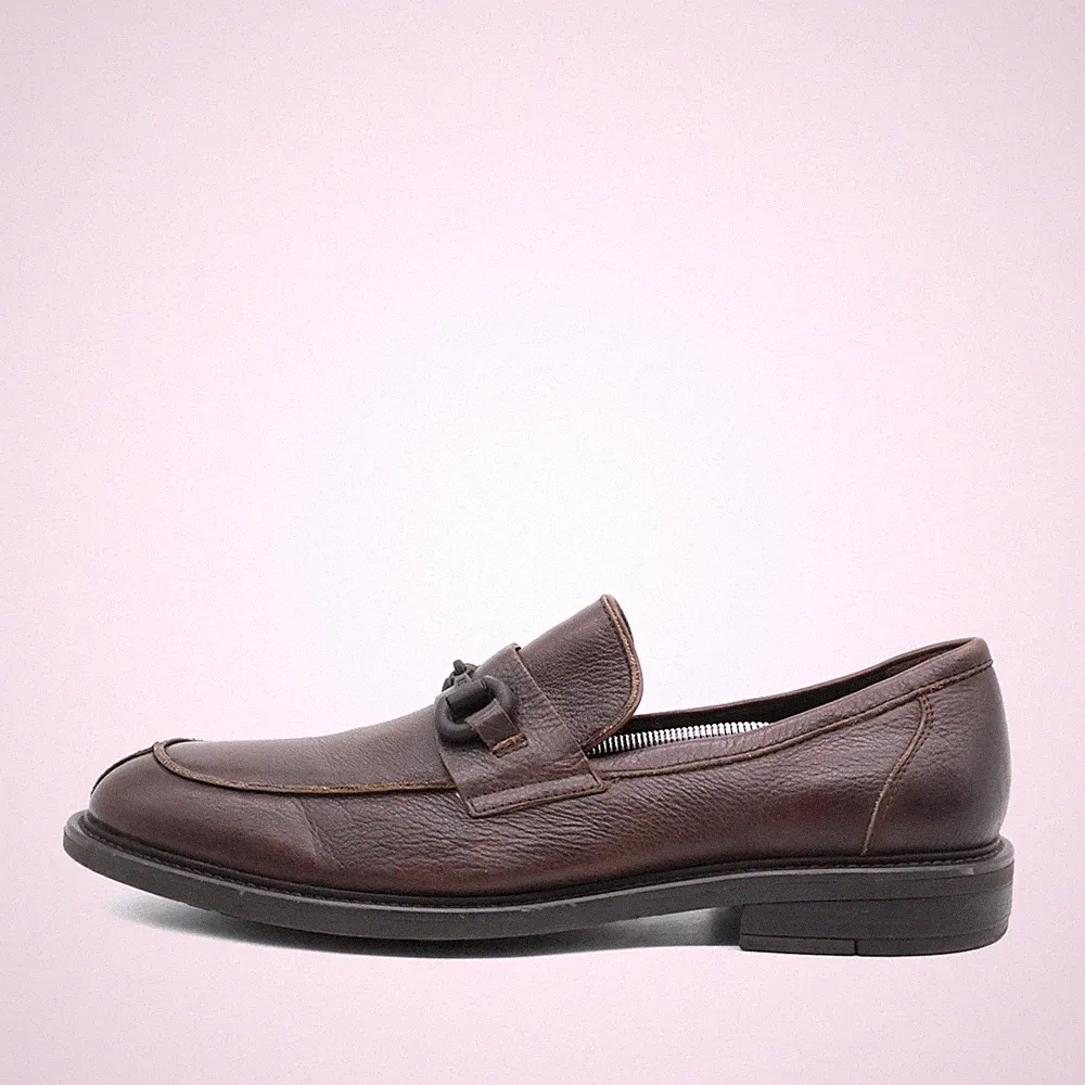 Kenneth Cole Herren Class 2.0 Slip On Loafer Braun Leder York Slipper EU 44.5