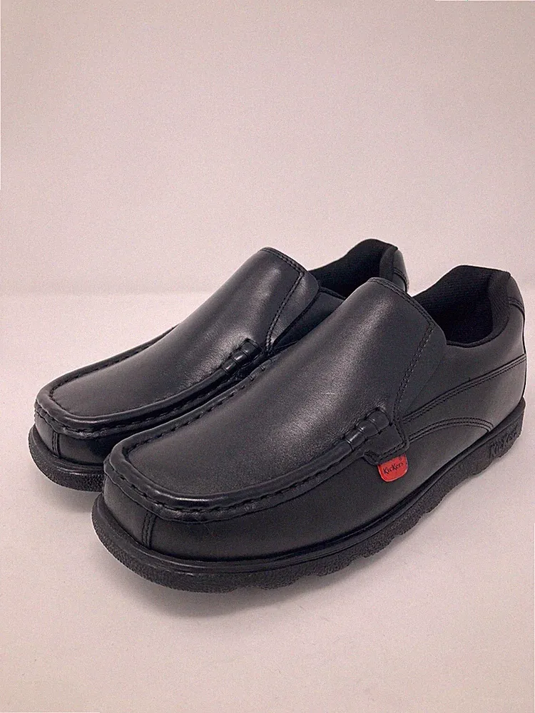 Kickers Jungen Fragma Slipper Leder Schulschuhe Größe 5 UK EU 38
