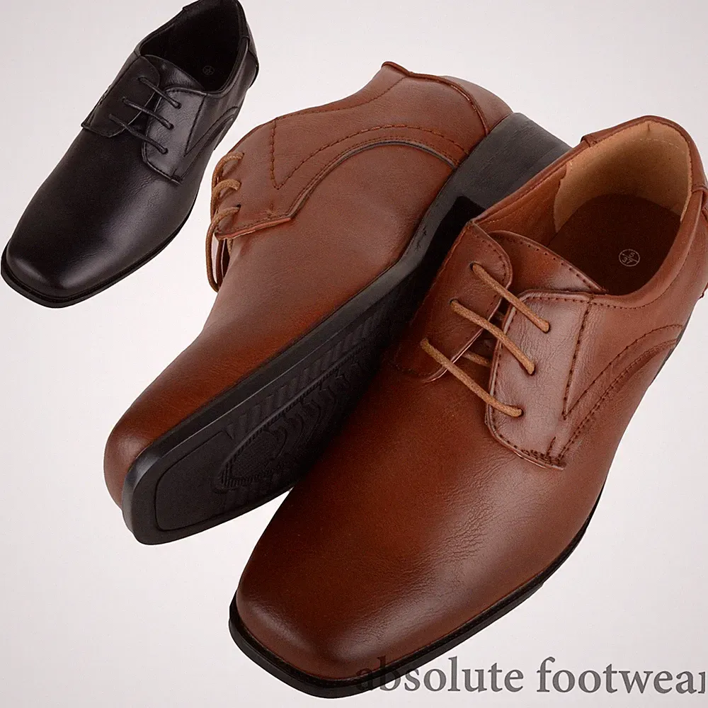 Kinder Kids Kunstleder Smart Formell Schnürschuhe Schule Hochzeit Schuhe Halbschuhe