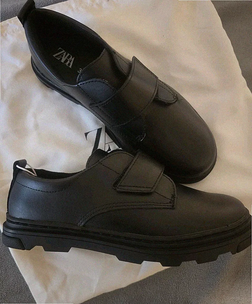 Kinder Leder Loafer Halbschuh College Stille Unisex Gr.35