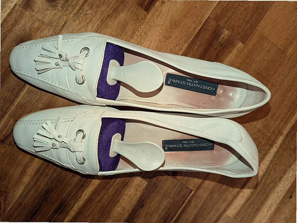 Konstantin Starke New York Damen Mokassins Loafer Weiß Leder Gr. 40,5