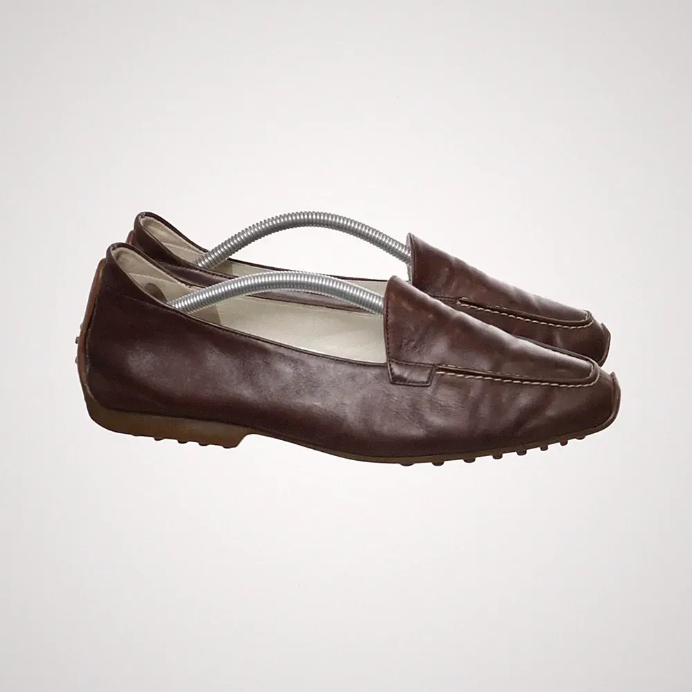 KS., Loafers, Größe: 39 1/2, Leder, Braun, Damen #IhB