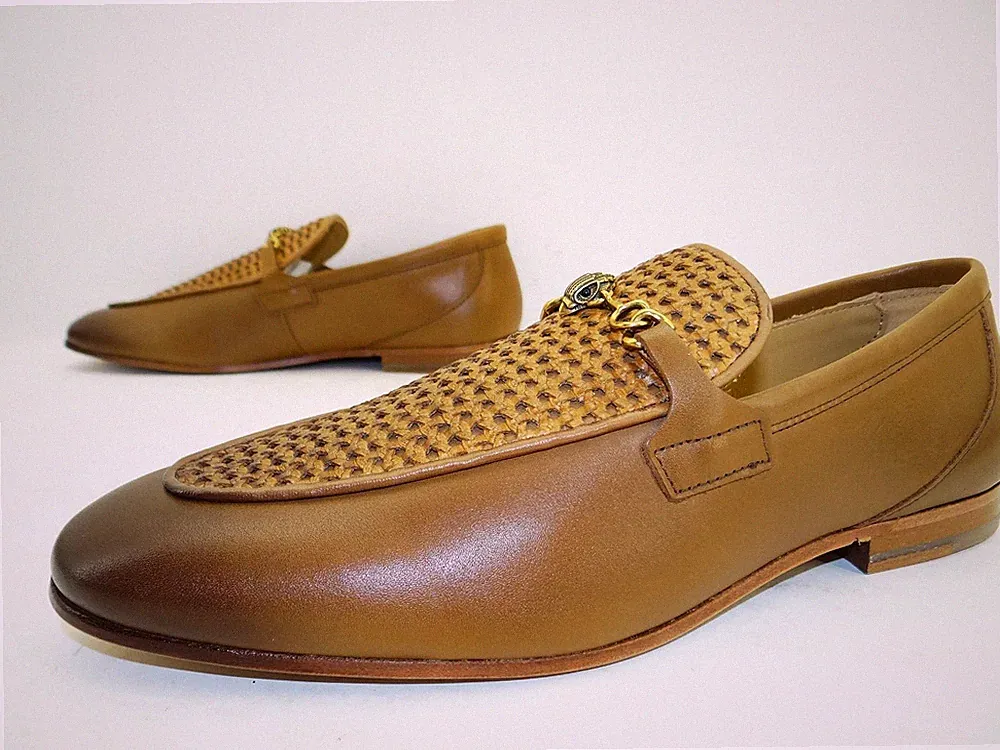 Kurt Geiger ALI Slipper Loafer Business Mokassin Herren Schuhe Leder Gr.42 Tan