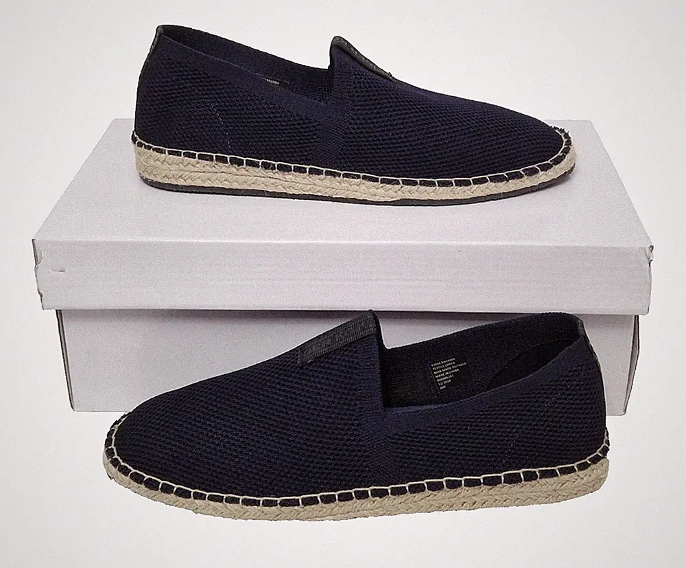 Kurt Geiger London Herren Bahama Slipper Navy Woven Espadrille EU 40 UK 6 UVP 119€