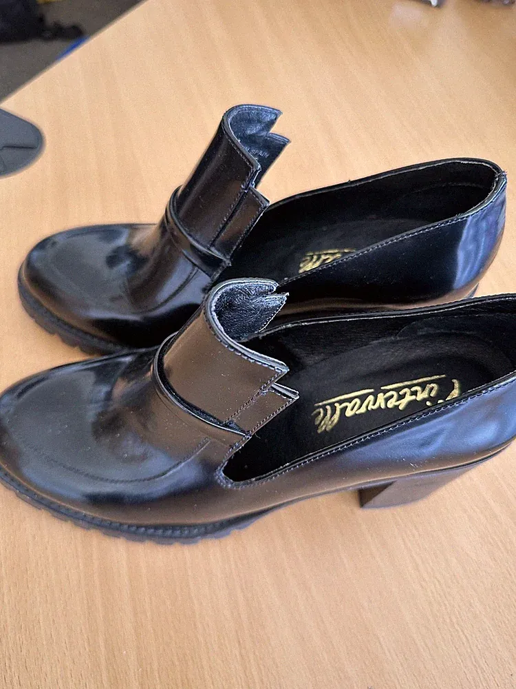 L'intervalle Block-Absatz Loafer, Leder, Gr. 39 - sehr guter Zustand!