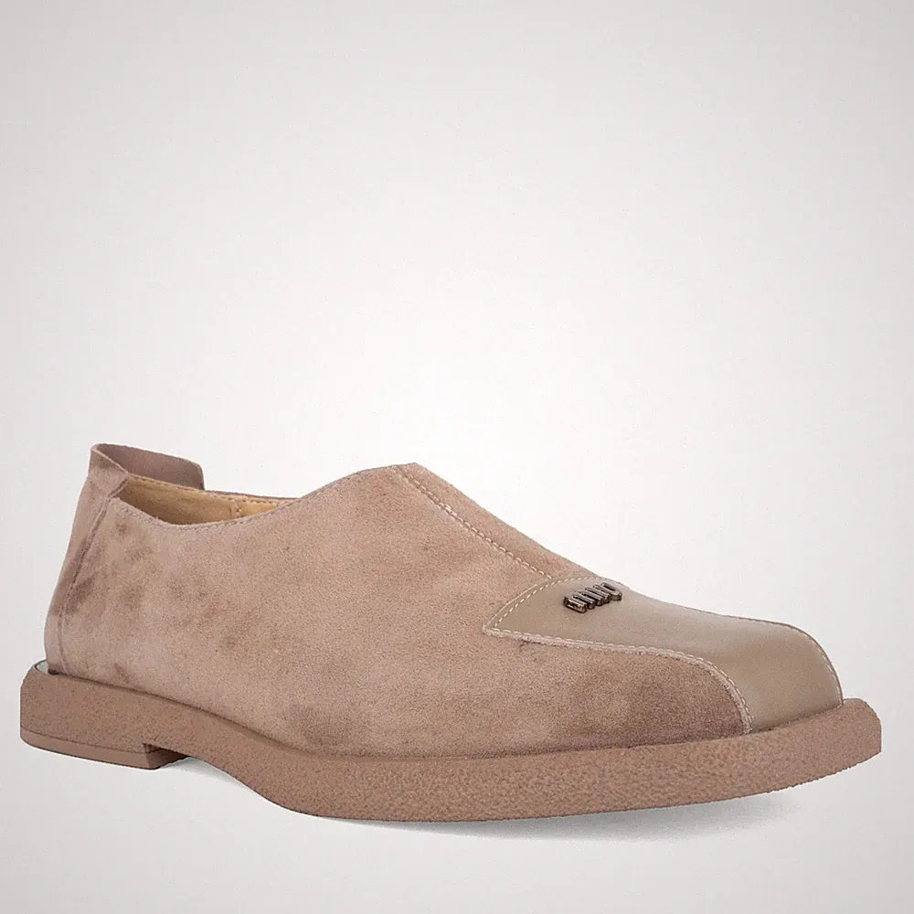 La Conte Damen Beige Wildleder Loafer Elegant LAC6582-26151BEI